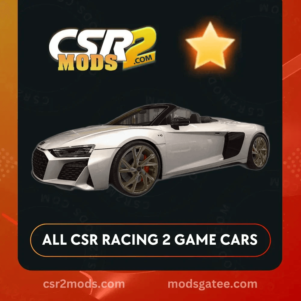 CSR2 Audi, R8 Spyder V10 Gold Stars Car | CSR2 MODS