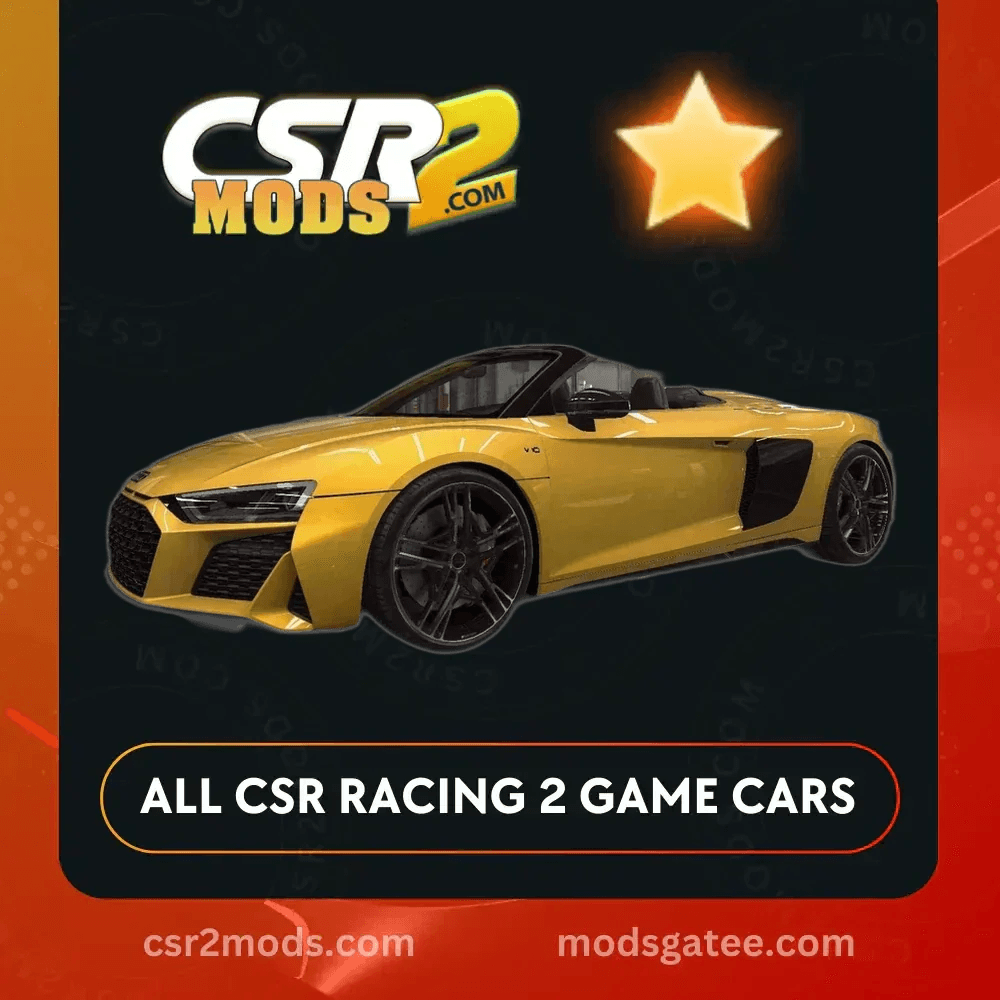 CSR2 Audi, R8 Spyder V10 Gold Stars Car | CSR2 MODS