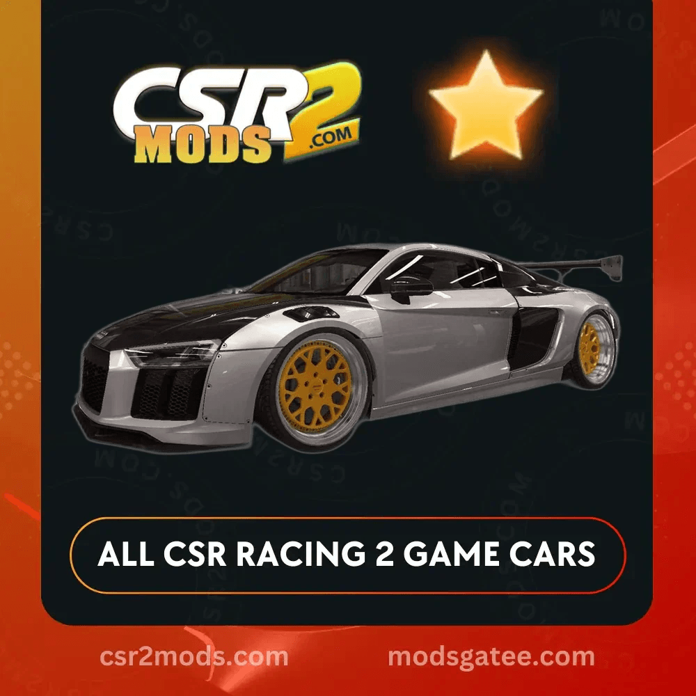 CSR2 Audi Newing Alpil R8 RSR Gold Stars Car | CSR2 MODS