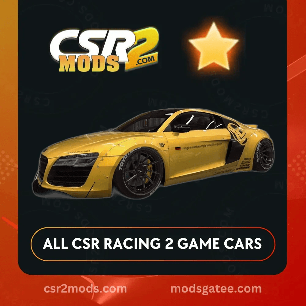 CSR2 Audi LB R8 V10 Plus Coupe 2014 Gold Stars Car | CSR2 MODS