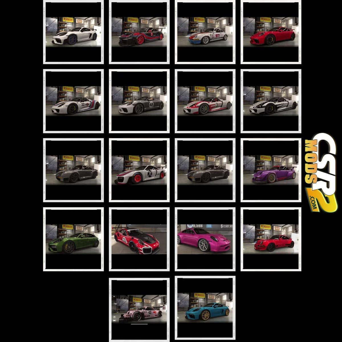 CSR2 Porsche CSR 2 Cars Pack