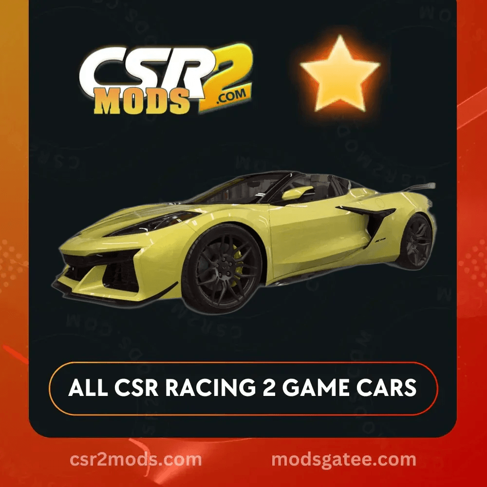 CSR2 Chevrolet Corvetter Z06 Convertible Gold Stars Car | CSR2 MODS