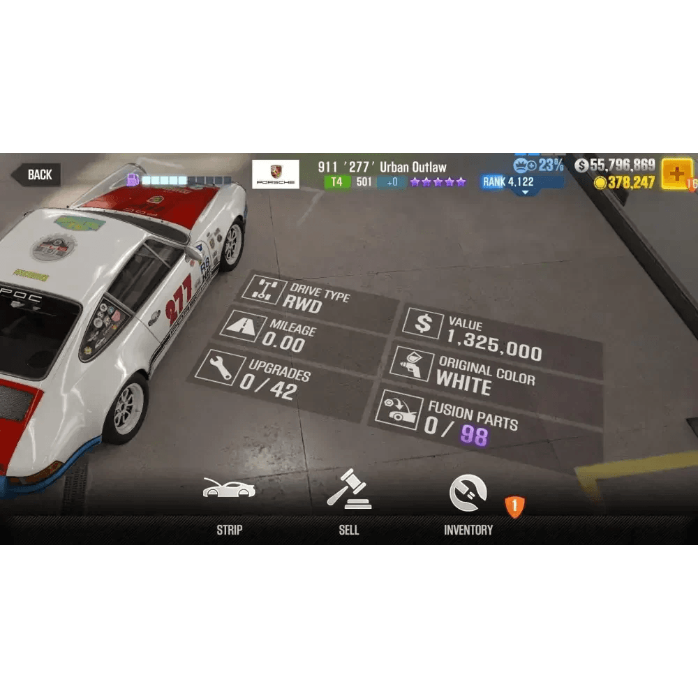 CSR2 PORSCHE 911 ‘227’ URBAN OUTLAW - MAXED - CSR