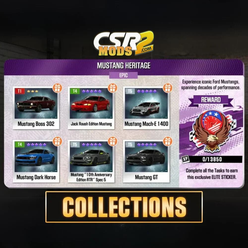 CSR2 Mustang Heritage CSR2 Collection