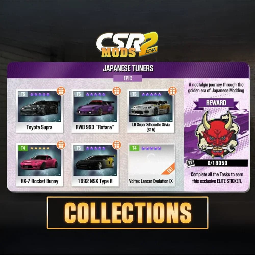 CSR2 Japanese Tuners Collection