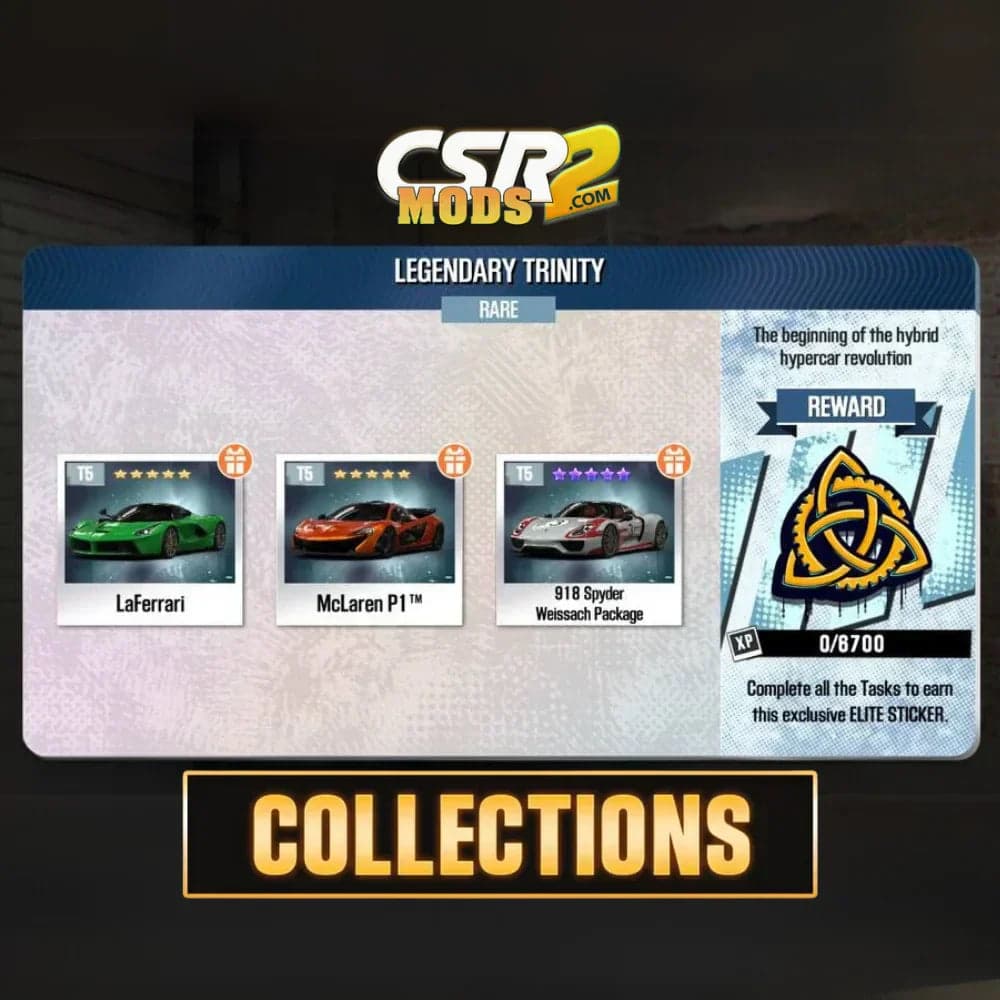 CSR2 Legendary Trinity Collection
