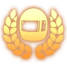 Laurel wreath champion badge