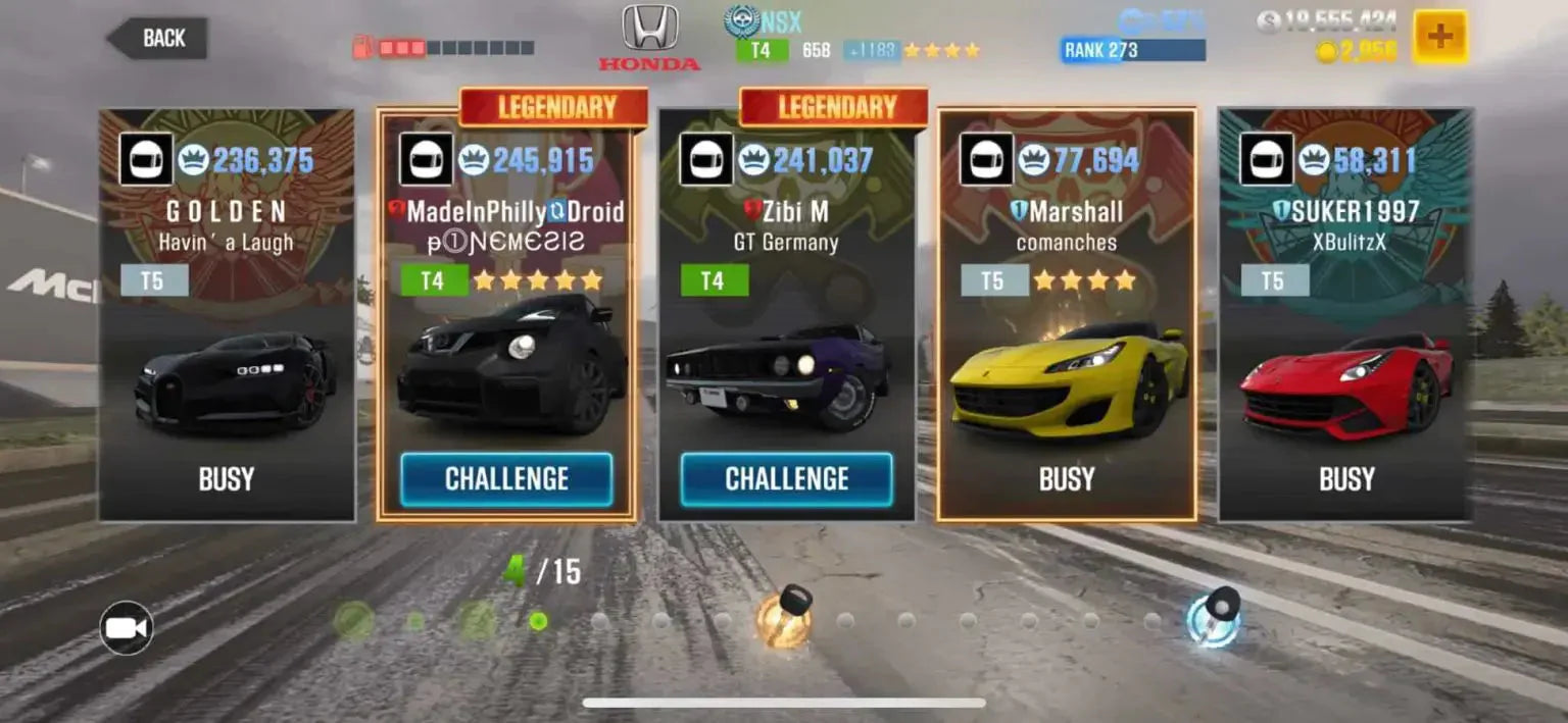 LIVE RACES LOBBY TIMES SWAPPING AND W/L IN CSR2