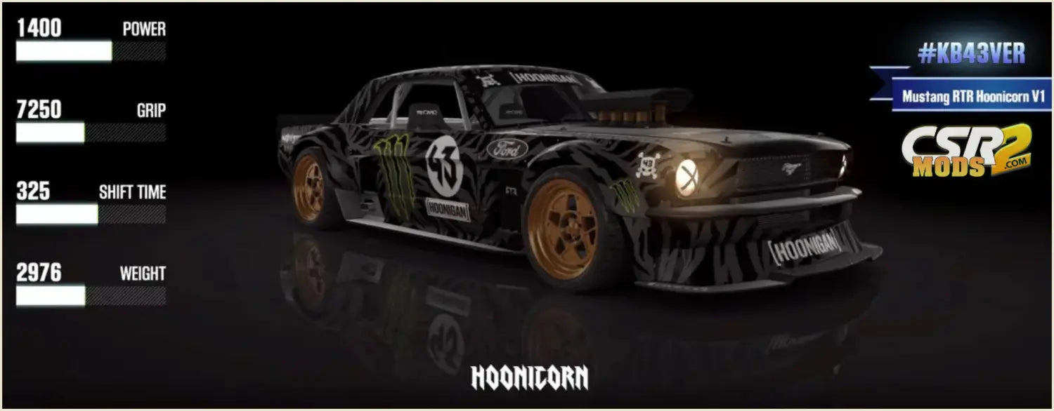 CSR2 FORD RTR MUSTANG HOONICORN V1