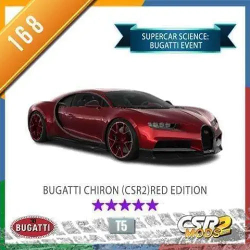 CSR2 Bugatti Chiron (CSR2)RED Edition CSR2 CARS CSR2 MODS SHOP