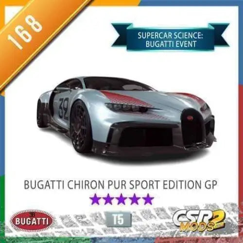 CSR2 Bugatti Chiron Pur Sport Edition GP CSR2 CARS CSR2 MODS SHOP