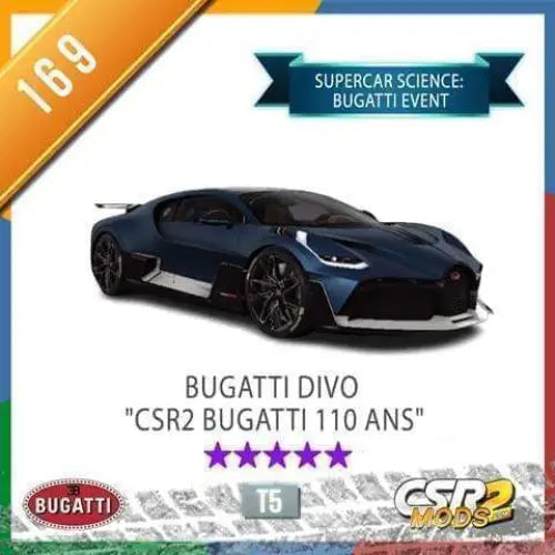 CSR2 Bugatti Divo 'CSR2 Bugatti 110 ans" CSR2 CARS CSR2 MODS SHOP