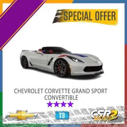 CSR2 Chevrolet Corvette Grand Sport Convertible CSR2 CARS CSR2 MODS SHOP