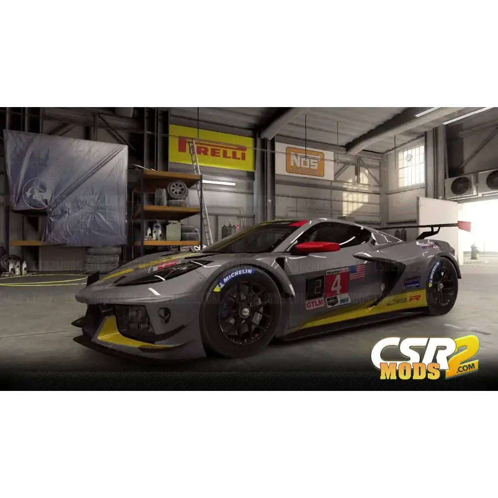 CSR2 Corvette C8.R (Gray) Purple Star’s - CSR RACING 2 MODS