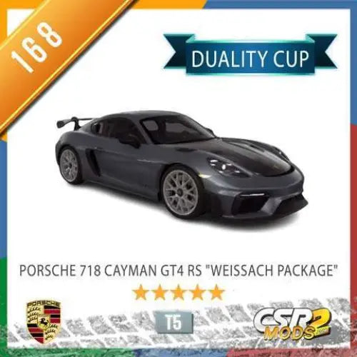 CSR2 Porsche 718 Cayman GT4 RS "Weissach Package" CSR2 CARS CSR2 MODS SHOP