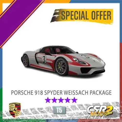 CSR2 Porsche 918 Spyder Weissach Package CSR2 CARS CSR2 MODS SHOP