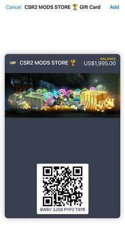 HOW TO USE CSR2MODS GIFT CARDS WITH APPLE WALLET