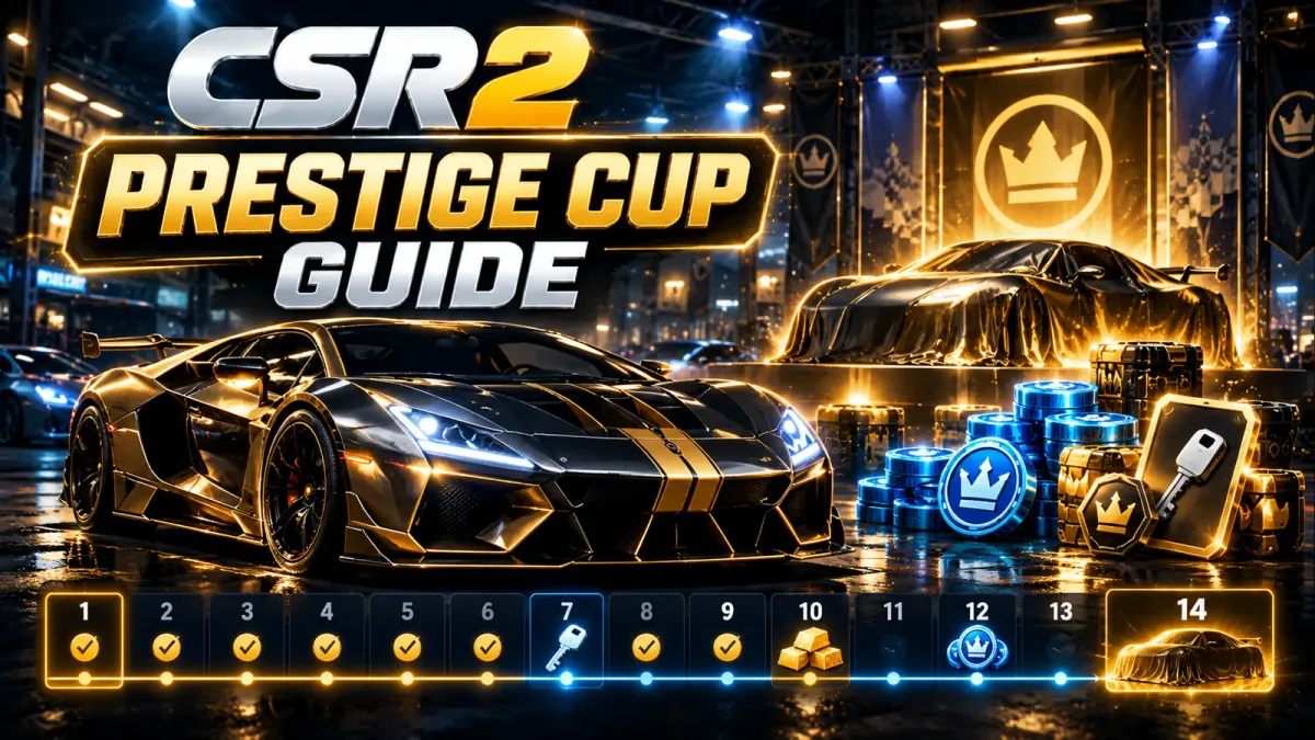 CSR2 Prestige Cup guide: the 14-step reward track with keys, gold and a hidden prize Car