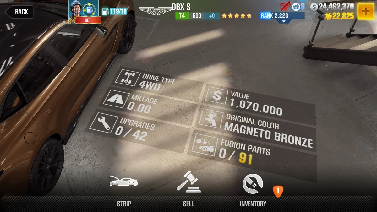Aston Martin DBX S CSR2 fusion parts and tune setup