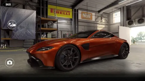 Aston Martin Vantage V8 (2018) - Maxed CSR2 Car CinnabarOrange