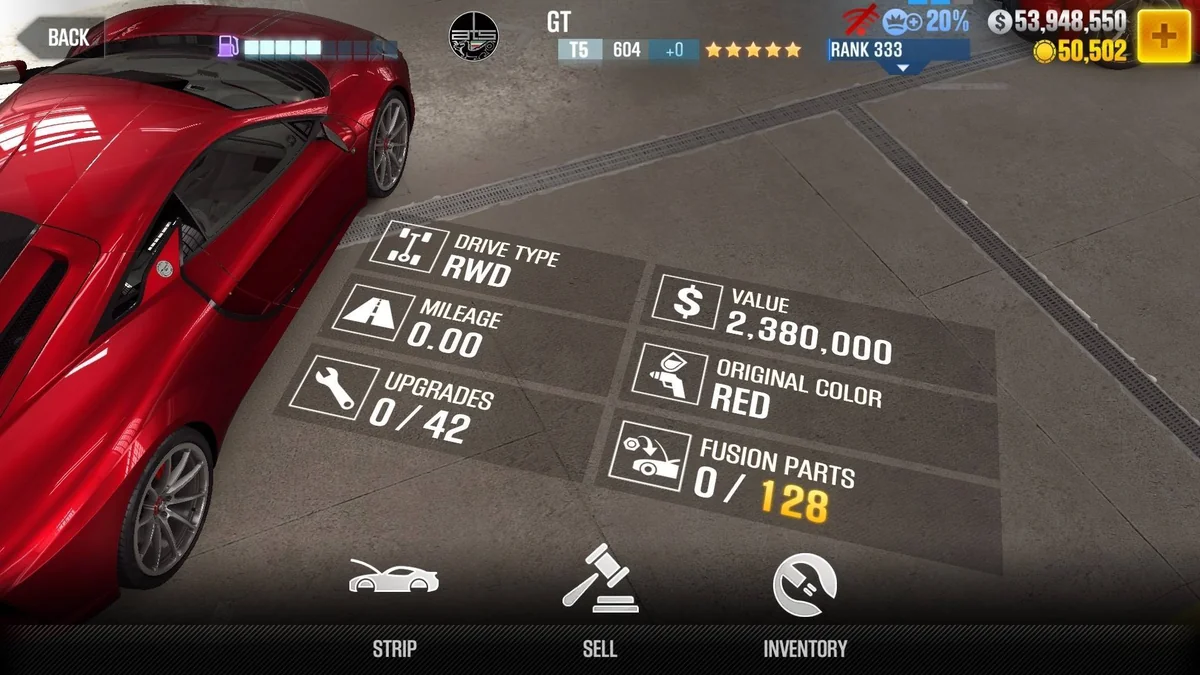 ATS Automobili GT CSR2 fusion parts and tune setup