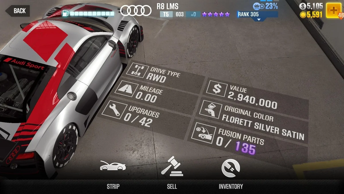 Audi R8 LMS CSR2 fusion parts and tune setup