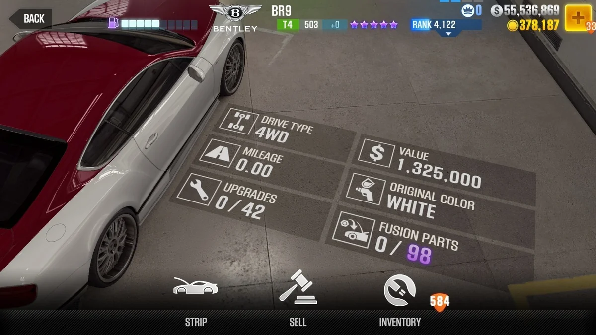 Bentley Roman's BR9 CSR2 fusion parts and tune setup