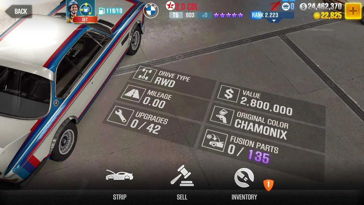 BMW 3.0 CSL CSR2 fusion parts and tune setup