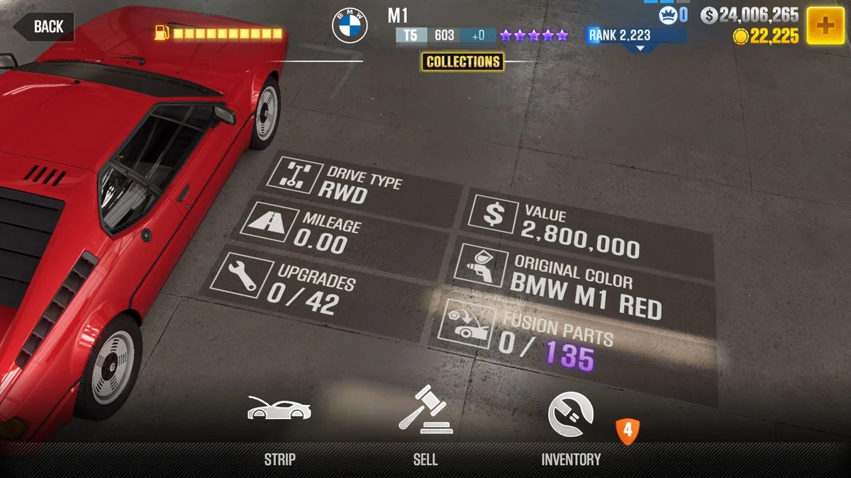 BMW M1 CSR2 fusion parts and tune setup
