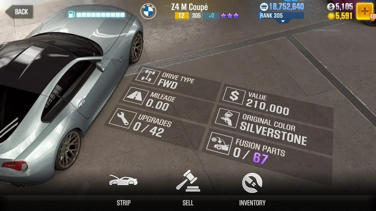 BMW Z4 M CSR2 fusion parts and tune setup