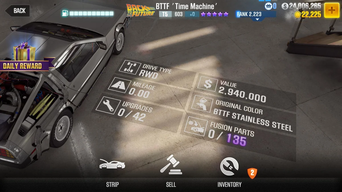 BTTF 'Time Machine' CSR2 fusion parts and tune setup