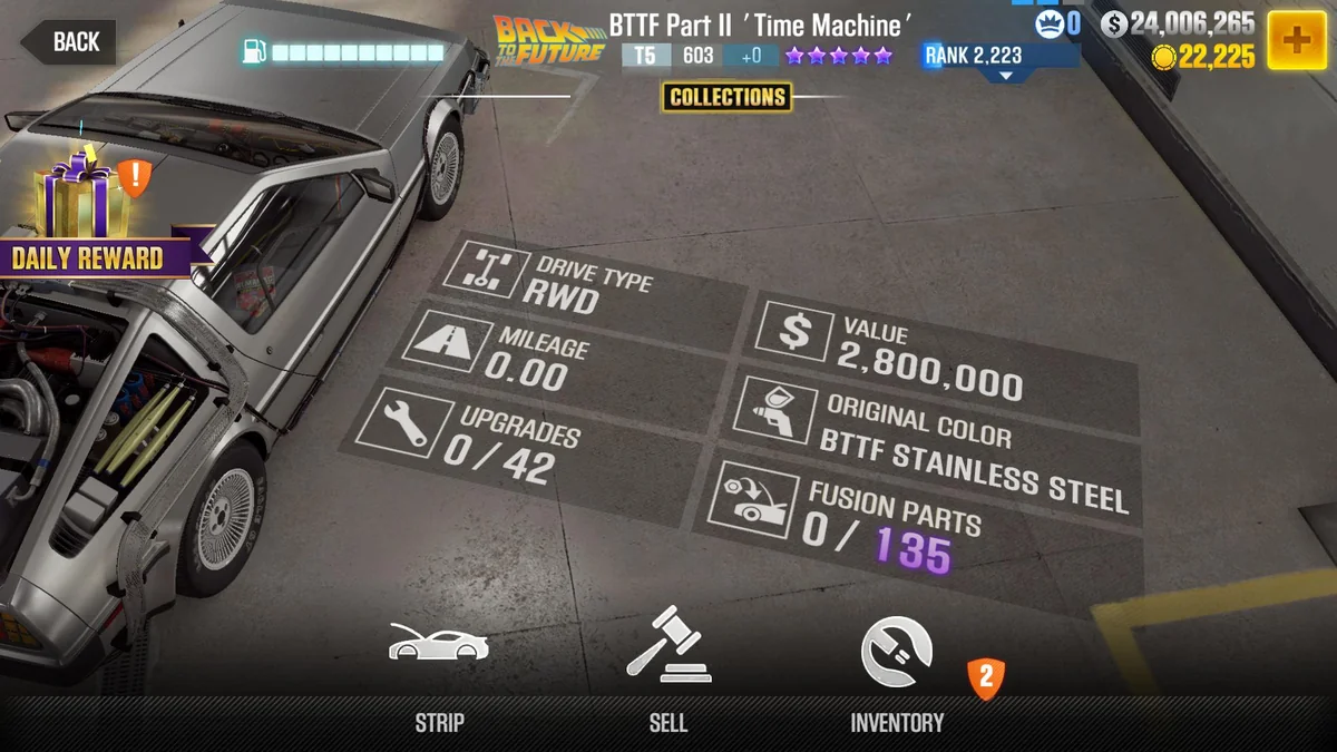 BTTF PartII 'Time Machine' CSR2 fusion parts and tune setup