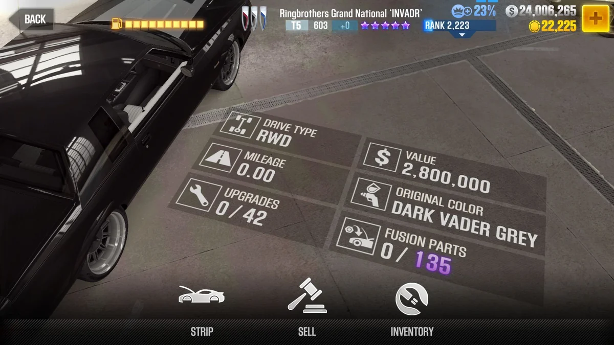 Buick Ringbrothers Grand National ‘INVADR’ CSR2 fusion parts and tune setup