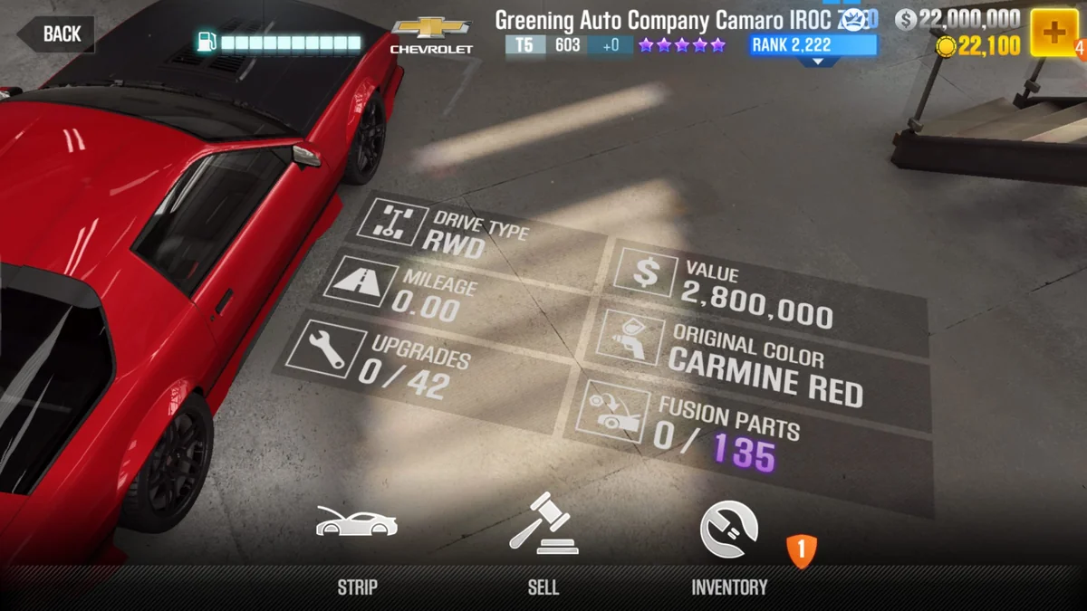 Chevrolet Greening Auto Company Camaro IROC Z28 CSR2 fusion parts and tune setup