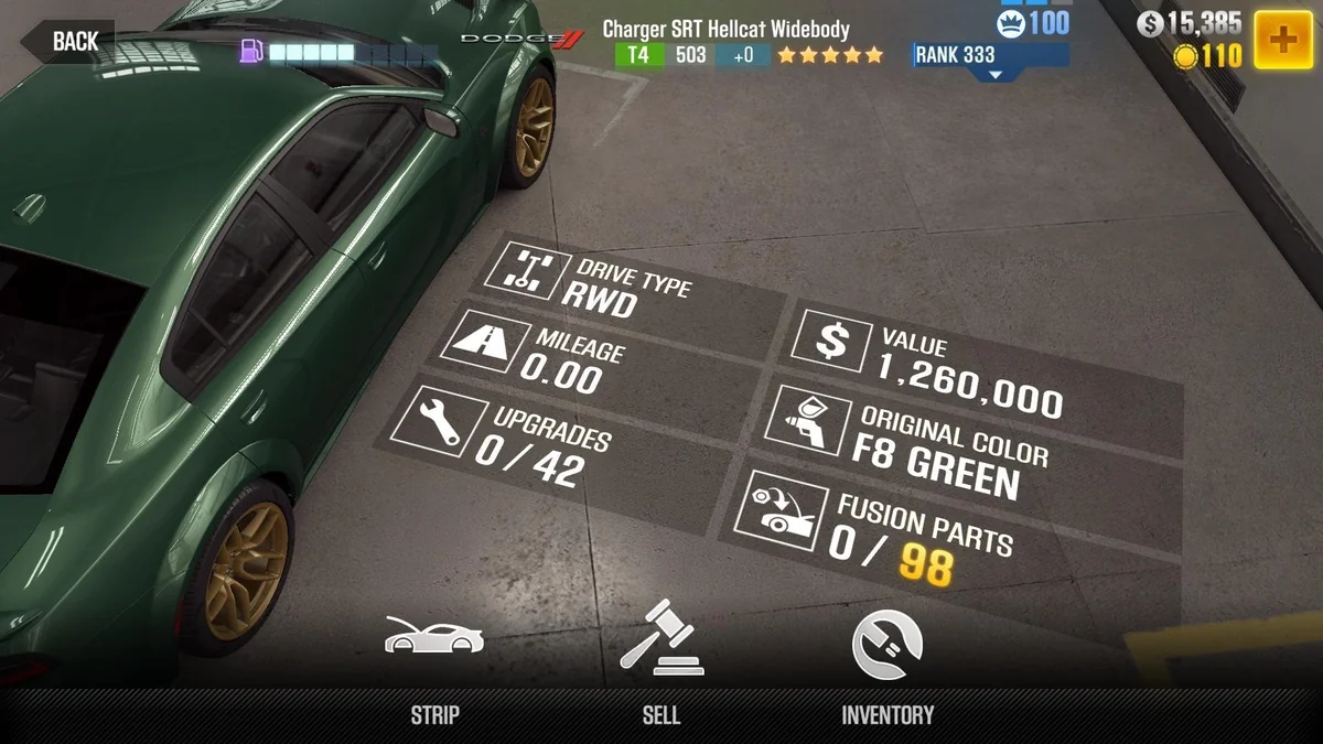 Dodge Charger SRT Hellcat Widebody CSR2 fusion parts and tune setup