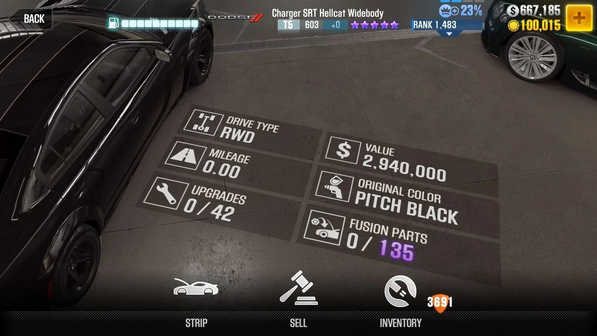 Dodge Dom Torretto's Charger SRT Hellcat Widebody CSR2 fusion parts and tune setup
