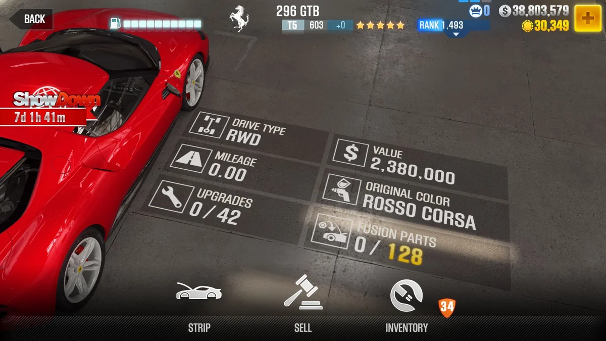Ferrari 296 GTB CSR2 fusion parts and tune setup