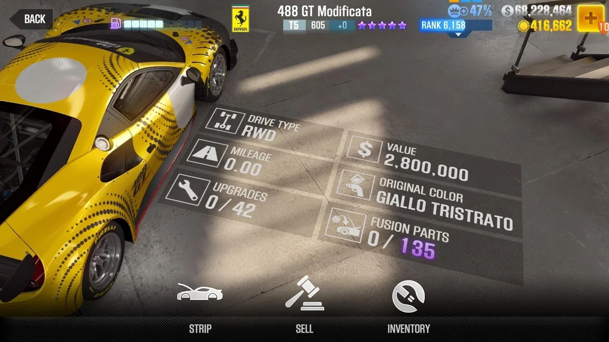 Ferrari 488 GT Modificata CSR2 fusion parts and tune setup