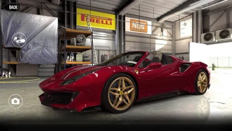 Ferrari 488 Pista Spider (2019) - Maxed CSR2 Car RossoMugello