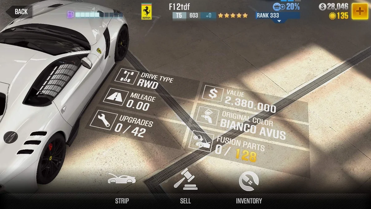 Ferrari F12tdf CSR2 fusion parts and tune setup
