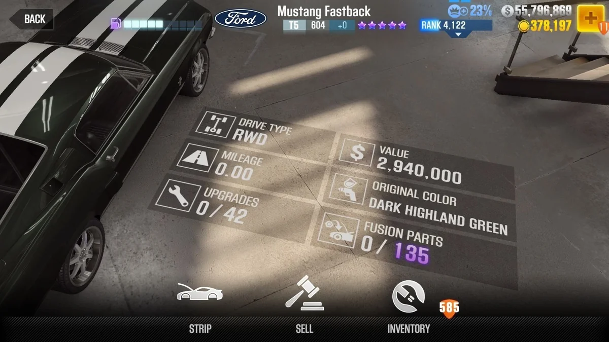 Ford Sean's 1967 Mustang Fastback CSR2 fusion parts and tune setup