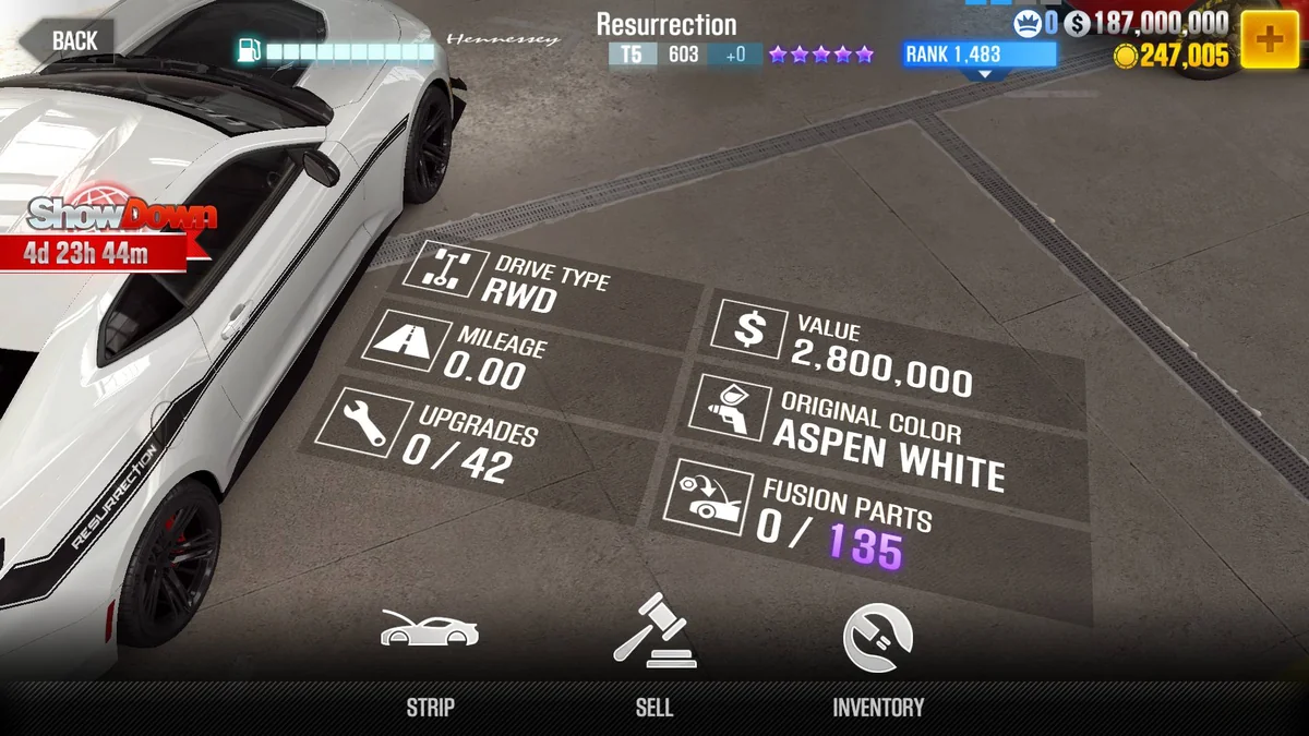 Hennessey Resurrection CSR2 fusion parts and tune setup
