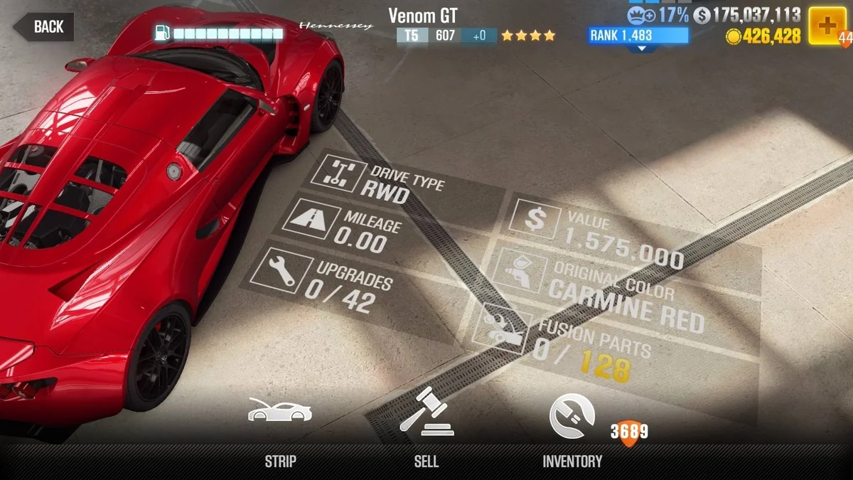 Hennessey Venom GT CSR2 fusion parts and tune setup