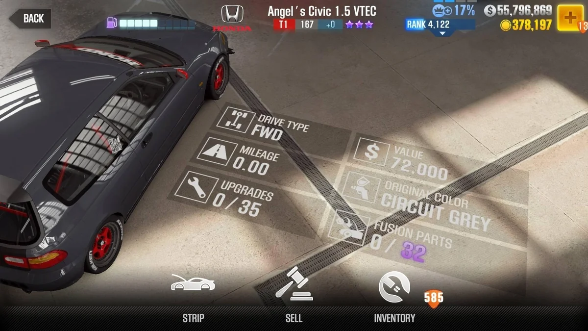 Honda Angel's Civic 1.5 VTEC CSR2 fusion parts and tune setup