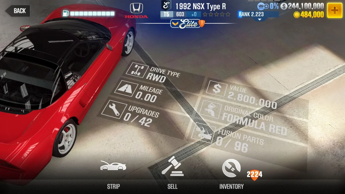 Honda NSX Type R CSR2 fusion parts and tune setup