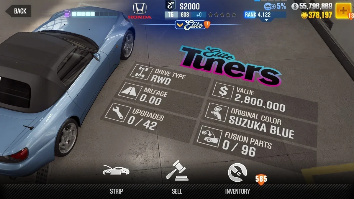 Honda S2000 CSR2 fusion parts and tune setup