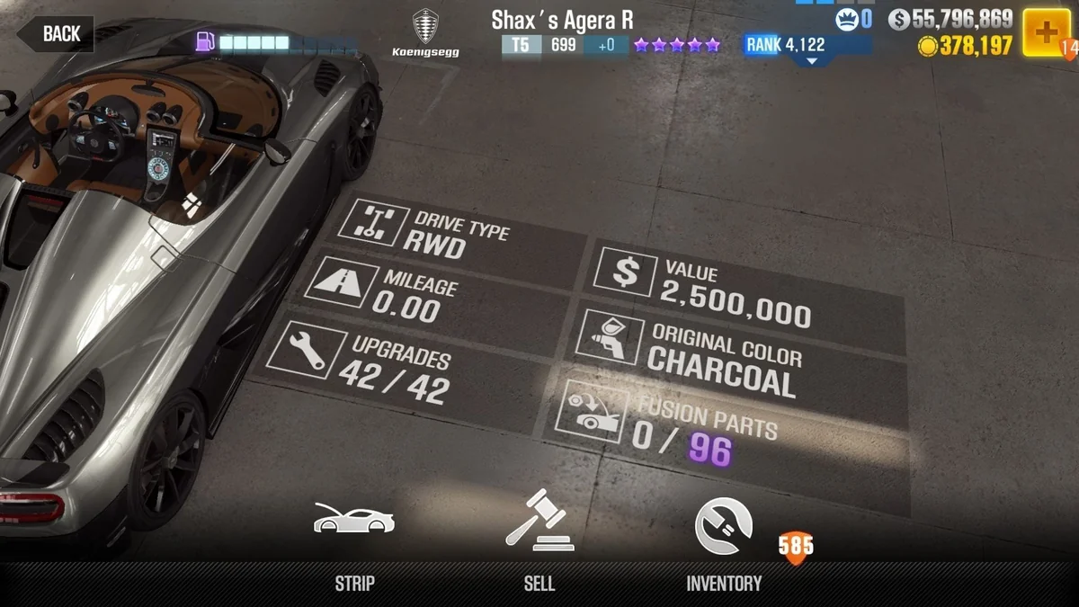 Koenigsegg Shax's Agera R CSR2 fusion parts and tune setup