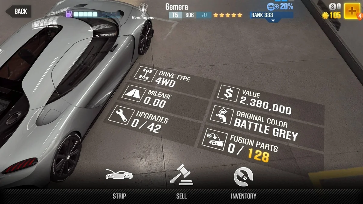 Koenigsegg Gemera CSR2 fusion parts and tune setup