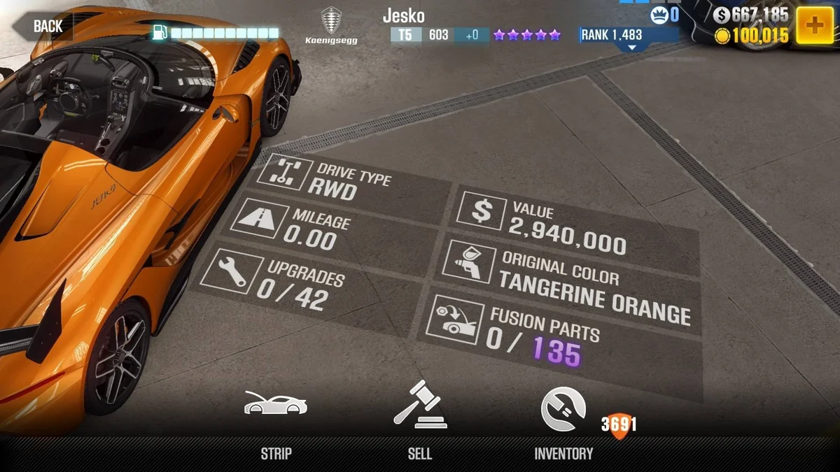 Koenigsegg Jesko CSR2 fusion parts and tune setup