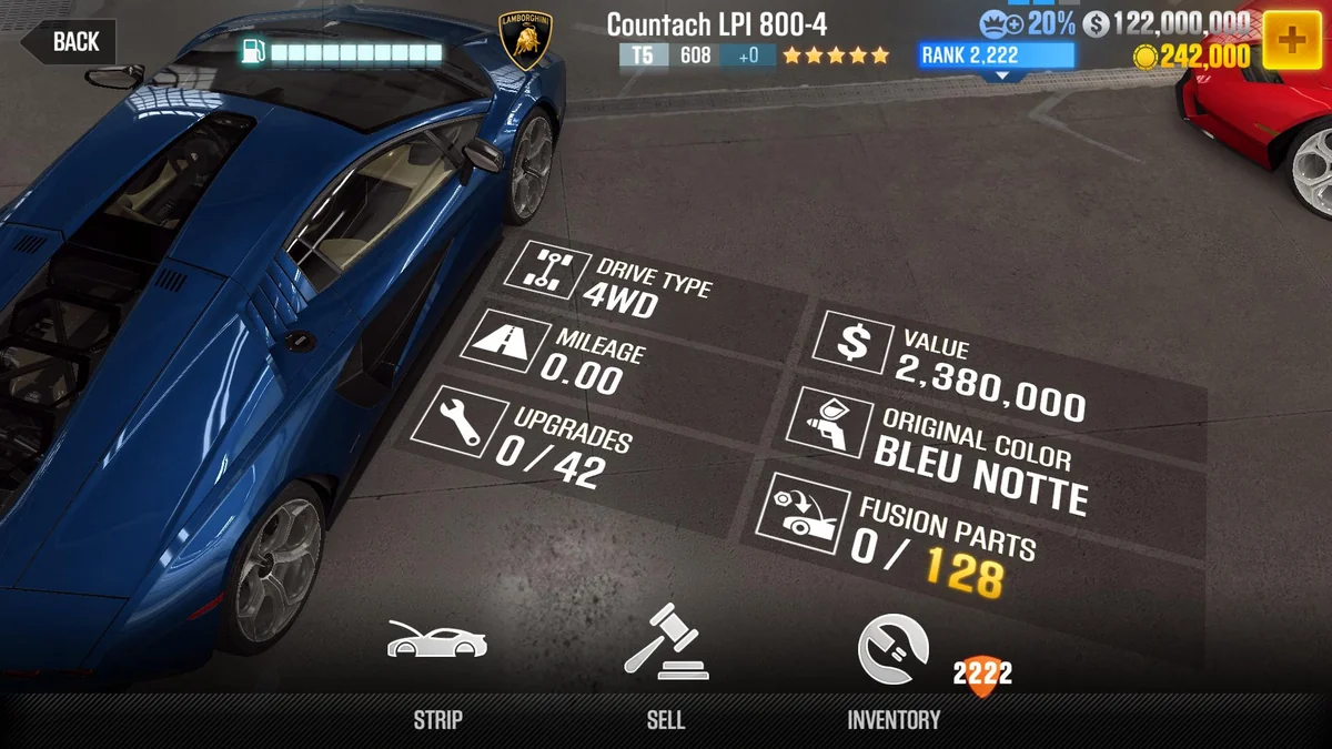 Lamborghini Countach LPI 800-4 CSR2 fusion parts and tune setup